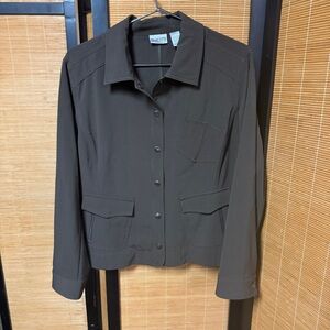 Chico's Utility Jacket in Dark Brown